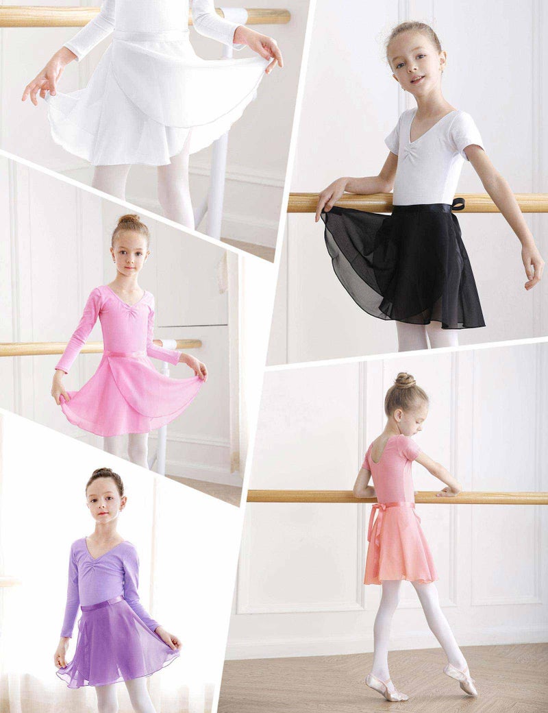 Daydance Black Women Ballet Wrap Skirts Adult Sheer Chiffon Dance Over Scarf for Leotards - Image 5